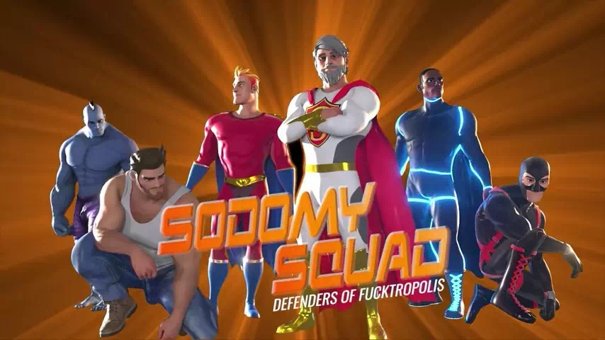 Yaoi porn cartoon Sodomy Squad: Defenders of Fucktropolis. Part 2. English language