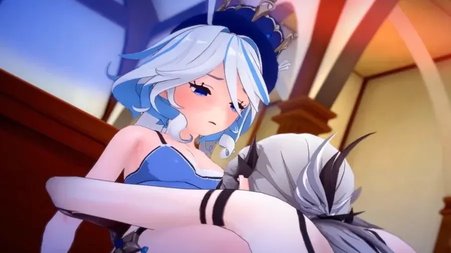 Futa Hentai Genshin Impact—Arlecchino sucks Furina`s dick