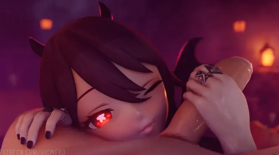 Genhsin Impact Hentai — Hu Tao hot Blowjob