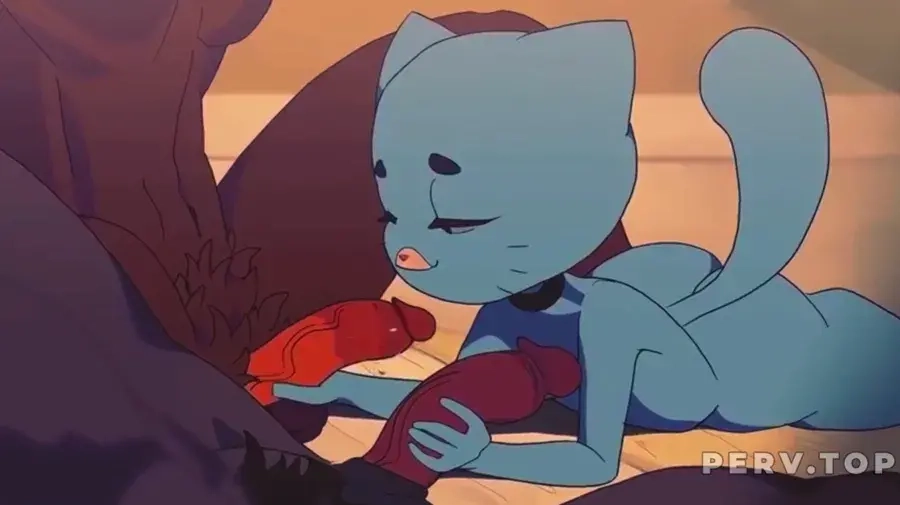 The Amazing World of Gumball  Furry Hentai —  Cat GangBang